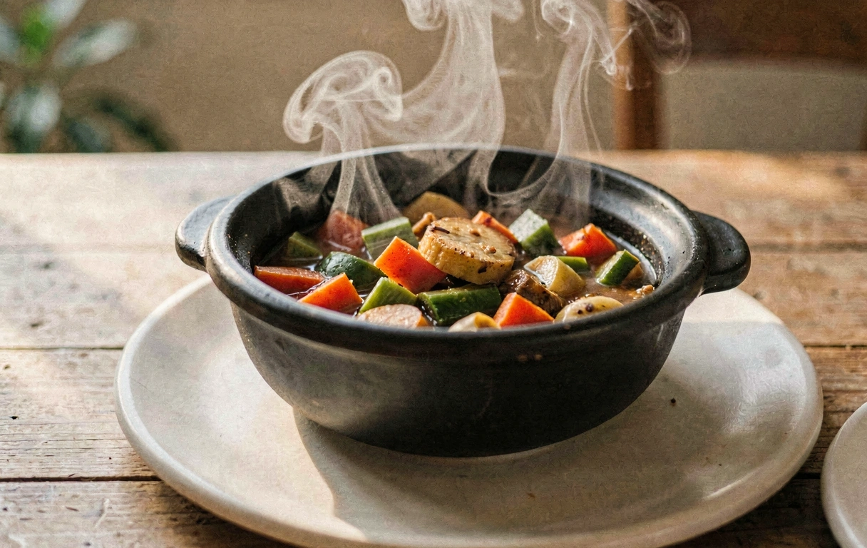 Cozedura lenta em barro